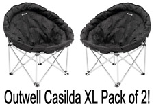 Outwell Casilda XL Folding Camping Moon Chair - Great Value Pack of Two!