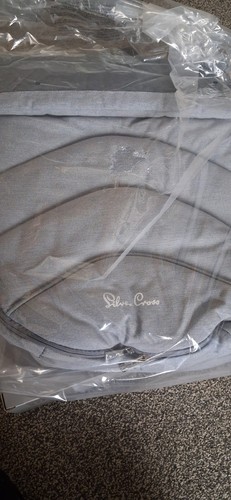 Silver cross footmuff - cross,