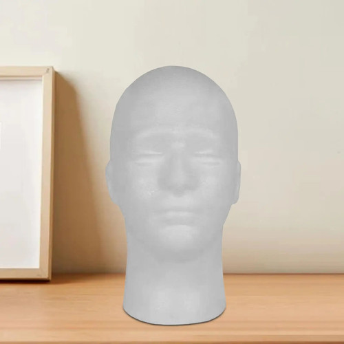 Male styrofoam wig head - male,