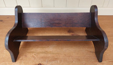 Vintage dark oak book trough