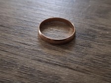 Wedding 14 KT ,583 USSR  solid yellow gold ring 0.72 ( 18,34 mm Q)