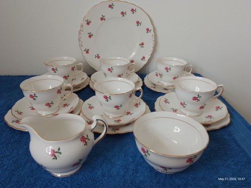Tea set colclough ditsy - tea, rose
