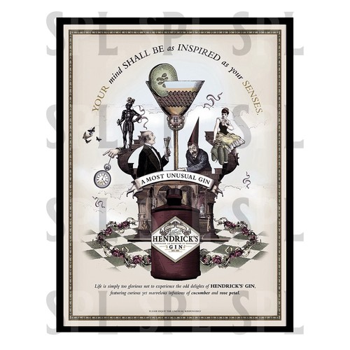 Vintage hendricks gin metal - ,