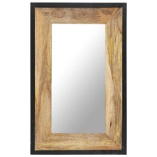 Natural Solid Mango Wood Mirror 80x50cm Rustic Wall Decor Handmade Frame Big XL