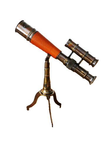 Vintage brass telescope - vintage,