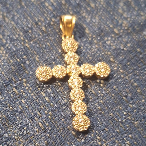 10k yellow gold cross - yellow,