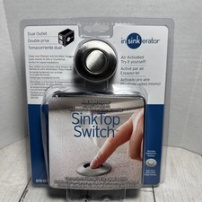 InSinkErator  SinkTop Satin Nickel Button Dual Outlet Switch STS-OOSN