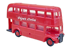 Piper Cola Bus – EKO 1:86 Red Double Decker Spanish Promo Vintage Plastic Toy