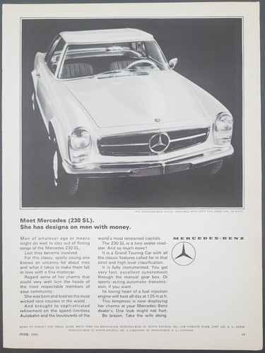 1965 print mercedes - 1965, ad