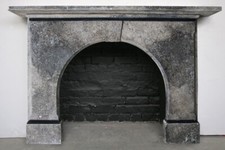 Large Antique Victorian Arched Limestone Fireplace Surround | Mantle | Fire
