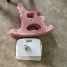 Little Tikes Vintage Child-Size Rocking Chair / Rocker Pink & White