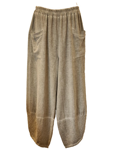 Italian washed linen trousers - washed,