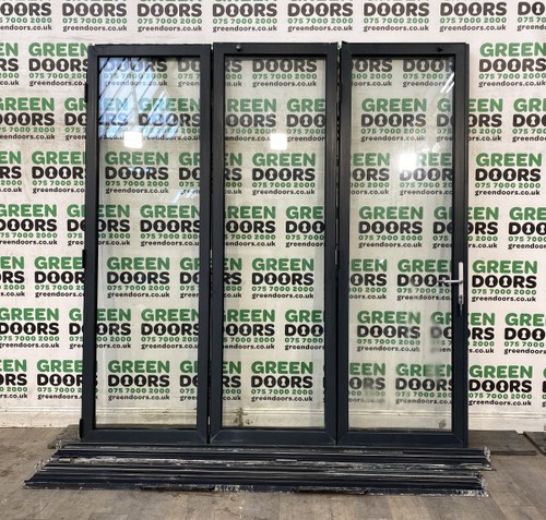 Grey aluminium bifold - bifold, doors