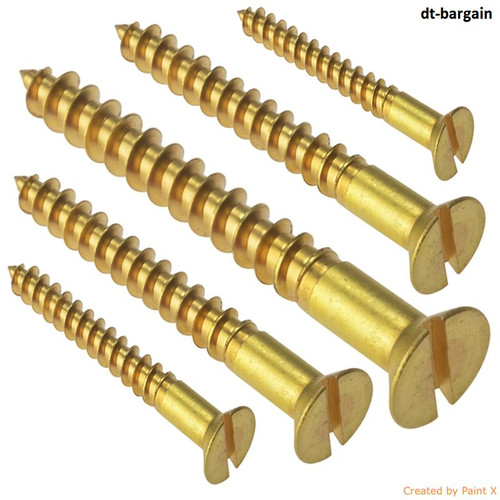 Solid brass slotted flat - brass,