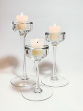 IKEA Blomster 3 Piece Candle Holder Set Clear Glass 901.674.39 Amsell Berlin