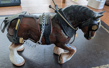 Melba Ware England Bowing Draft Plow Clydesdale Horse BUDWEISER Figurine Vintage