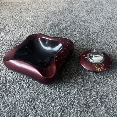 Vintage gas lighter with - with, ash