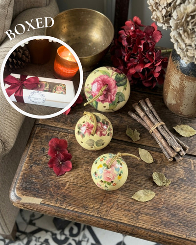 Vintage floral pomander - pomander, trio