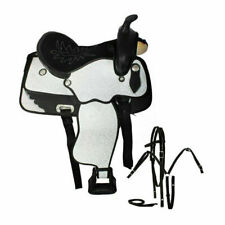 Synthetic Western Barrel Racing Horse Tack Saddle Set With All Sizes.