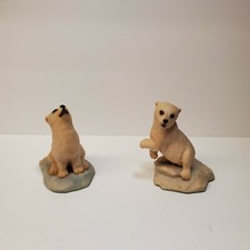 Vintage Polar Bear Pups- Aynsley (Britain) Master Craft - Figurine