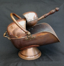 Antique COPPER Coal Scuttle &