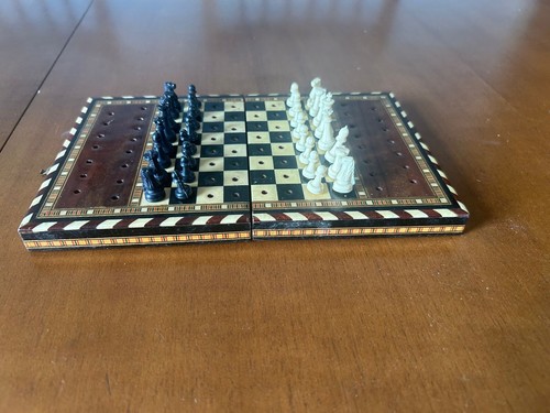 Antique chess travel set - antique,
