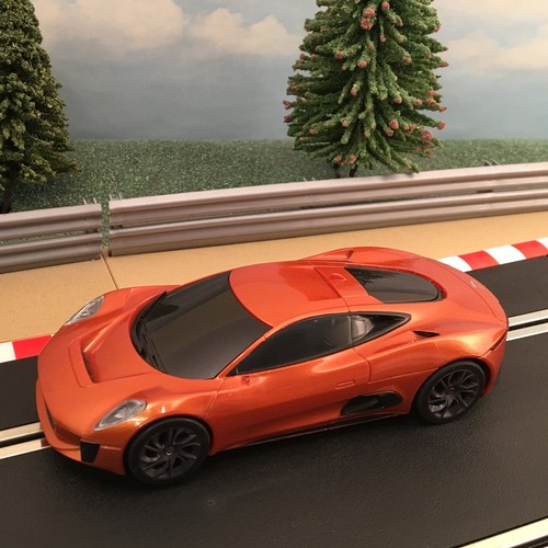 Scalextric c1336 orange jaguar - scalextric,