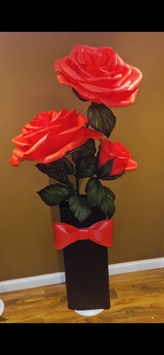 Handmade giant red roses from - handmade,