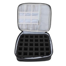 Black Nail Polish Organizer Bag Holds 30 Bottles Nail Polish Double Layer He HOT