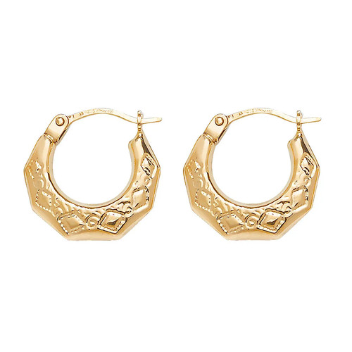 Creole earrings 9ct yellow - creole,