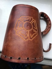 Yorkshire Rose leather tankard