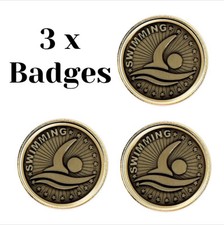 3 x Swimming (BU02) Lapel Pin