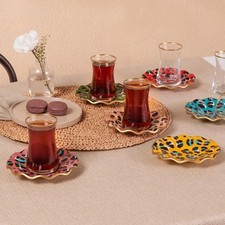 Karaca Leona 6 Person Tea Set