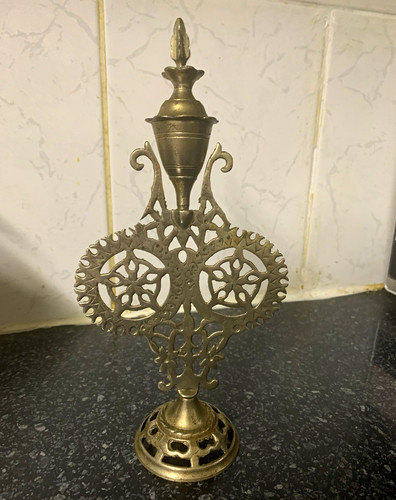 Ornate brass candlestick - ornate,