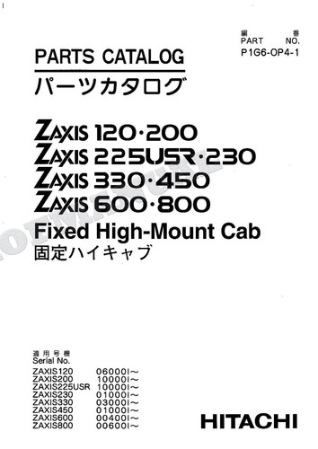 Hitachi zx600 zx800 - hitachi, fixed