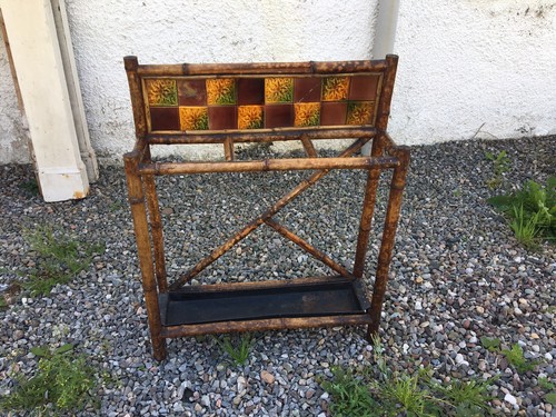 Vintage bamboo hall stand - , /