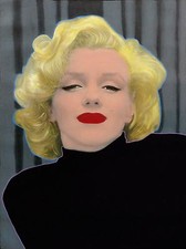 STEVE KAUFMAN "MARILYN MONROE" | UNIQUE PAINTED CANVAS | 48X36" | MAKE AN OFFFER