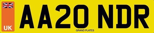 Aaron number plate - aaron, aa20