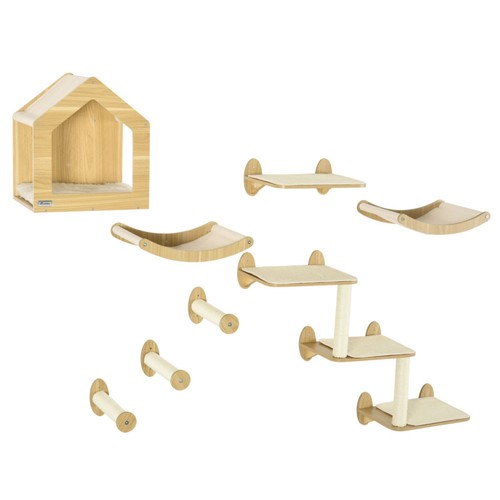 Pawhut level wall mounted - pawhut, 10-level