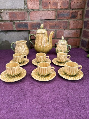 Lovely tea coffee set majolica - tea/coffee, set,majolica