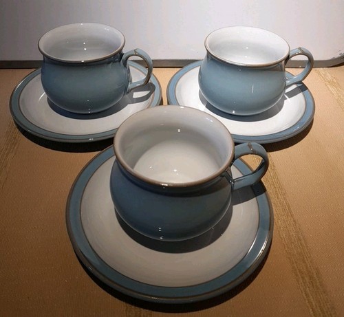 Denby colonial blue x cups - blue,