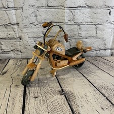 25cm Large Light Wood Motorbike Motorcycle Model Wooden Ornament Decorative Bike