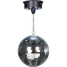 8" Inch Mirror Ball Kit With Sound To Light Motor 18 LEDs Disco Ball Party Bar