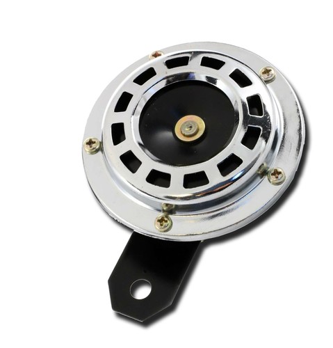 Chrome plated 12v metal klaxon - metal,