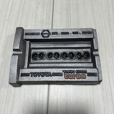 TOYOTA Novelty Item Metal Ashtray Twin Cam Turbo Engine Design Used Not For Sale
