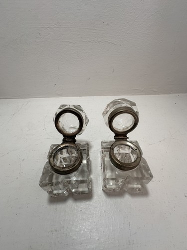 Two old glass - glass, inkwell