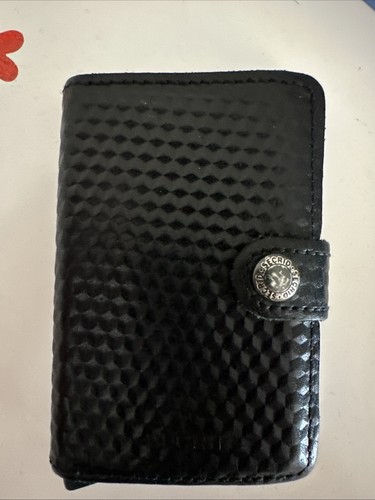 Secrid black leather trifold - leather,