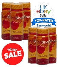 6 Tanshot Xtra Tanning & Beauty Drink Tan Shots Sunbed & Out Door UV Accelerator