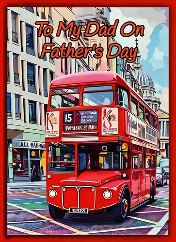 Routemaster bus father - father's, day