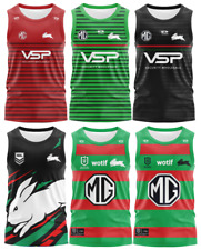 RUGBY MEN's NRL TANK SOUTH SYDNEY RABBIT ROUND COLLAR SHIRT VEST JERSEY S-5XL